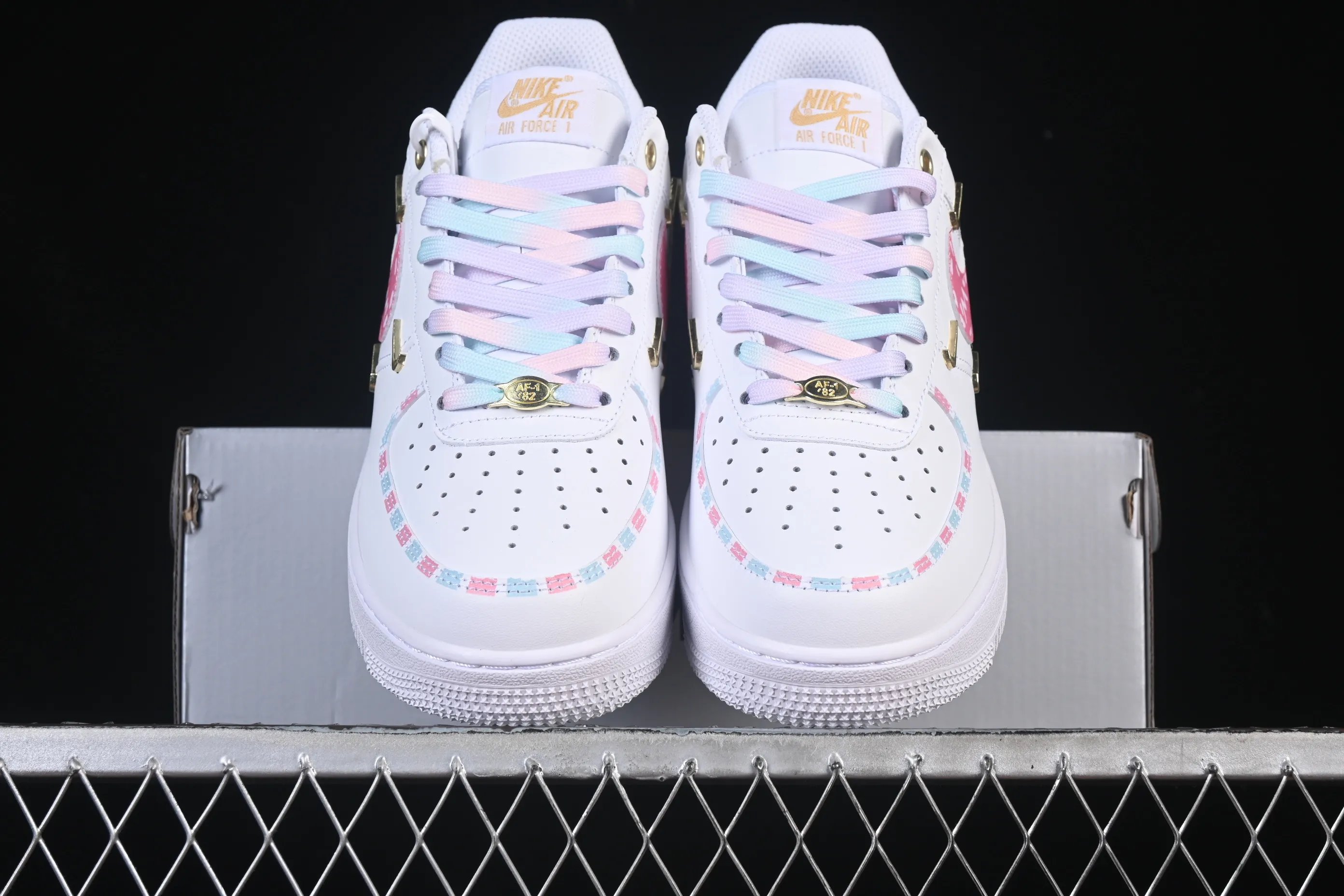 All categories Nk Air Force 1 Air Force series Nk Air Force 1 Low Air Force low top Nike Air Force 1'07 Low Four hook rainbow cake Air Force 1 low top casual sneakers ZH0316-115